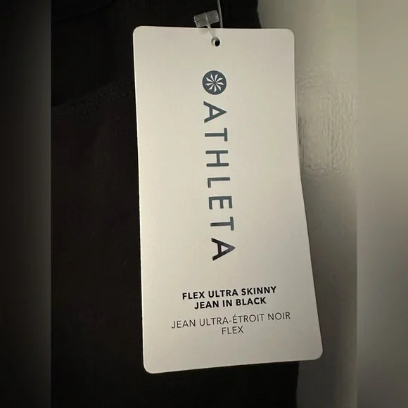 Athleta Women’s Flex Ultra Skinny Jean, size 6P. Black. New with tags. - Picture 6 of 7